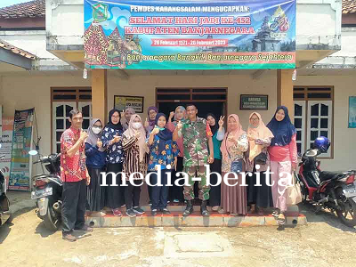 Babinsa Koramil 09 Susukan bersama Team Puskesmas Melakukan Evaluasi Bank Sampah