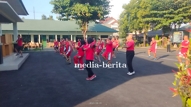 Jaga Kebugaran Kodim 0712 Tegal Gelar Olahraga Bersama