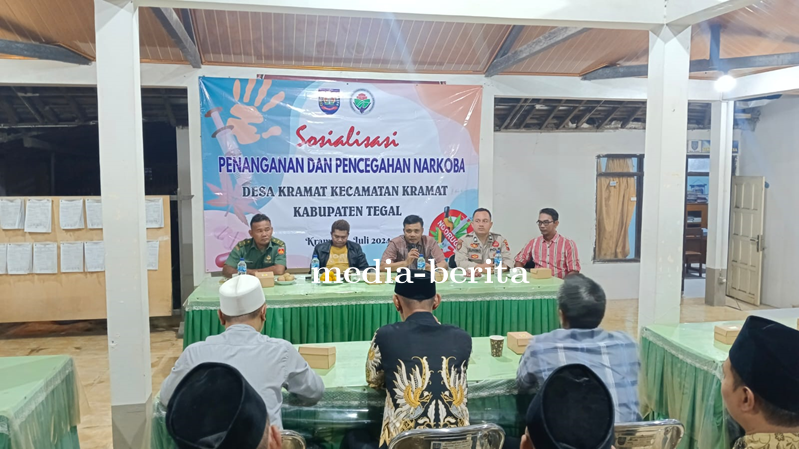 Babinsa Koramil Kramat Hadiri Sosialisasi Penanganan Dan Pencegahan Narkoba Desa Kramat