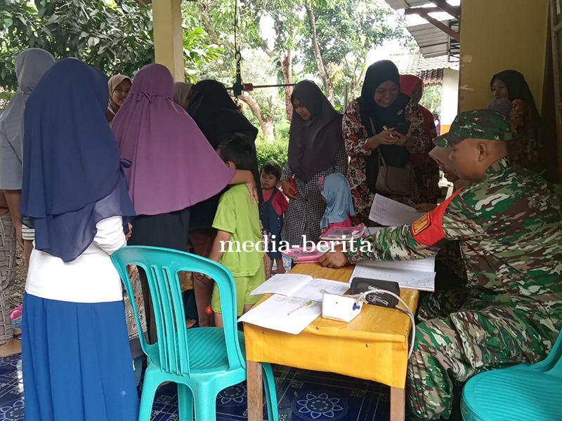 Dukung Balita Sehat Babinsa Melaksanakan Pendampingan Giat Posyandu