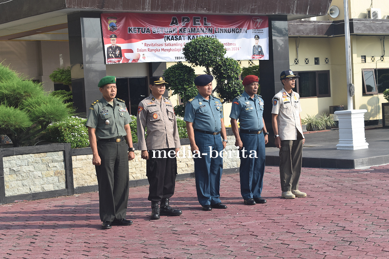 Kasdim Tegal Hadiri Apel Kasat Kamling Secara Serentak Tahun 2023
