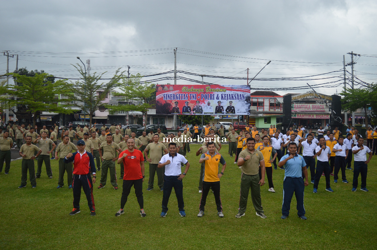 Olahraga Bersama, Bentuk Sinergitas TNI-Polri & Kejaksaan di Tegal